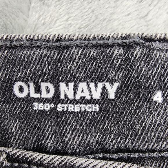 Old Navy Jeans Womens 4 Washed Black Extra High Rise Rockstar Super Skinny - Picture 3 of 11